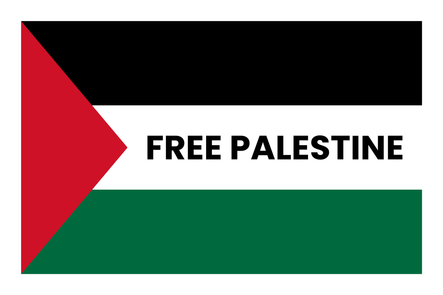 Free Palestine flag sticker