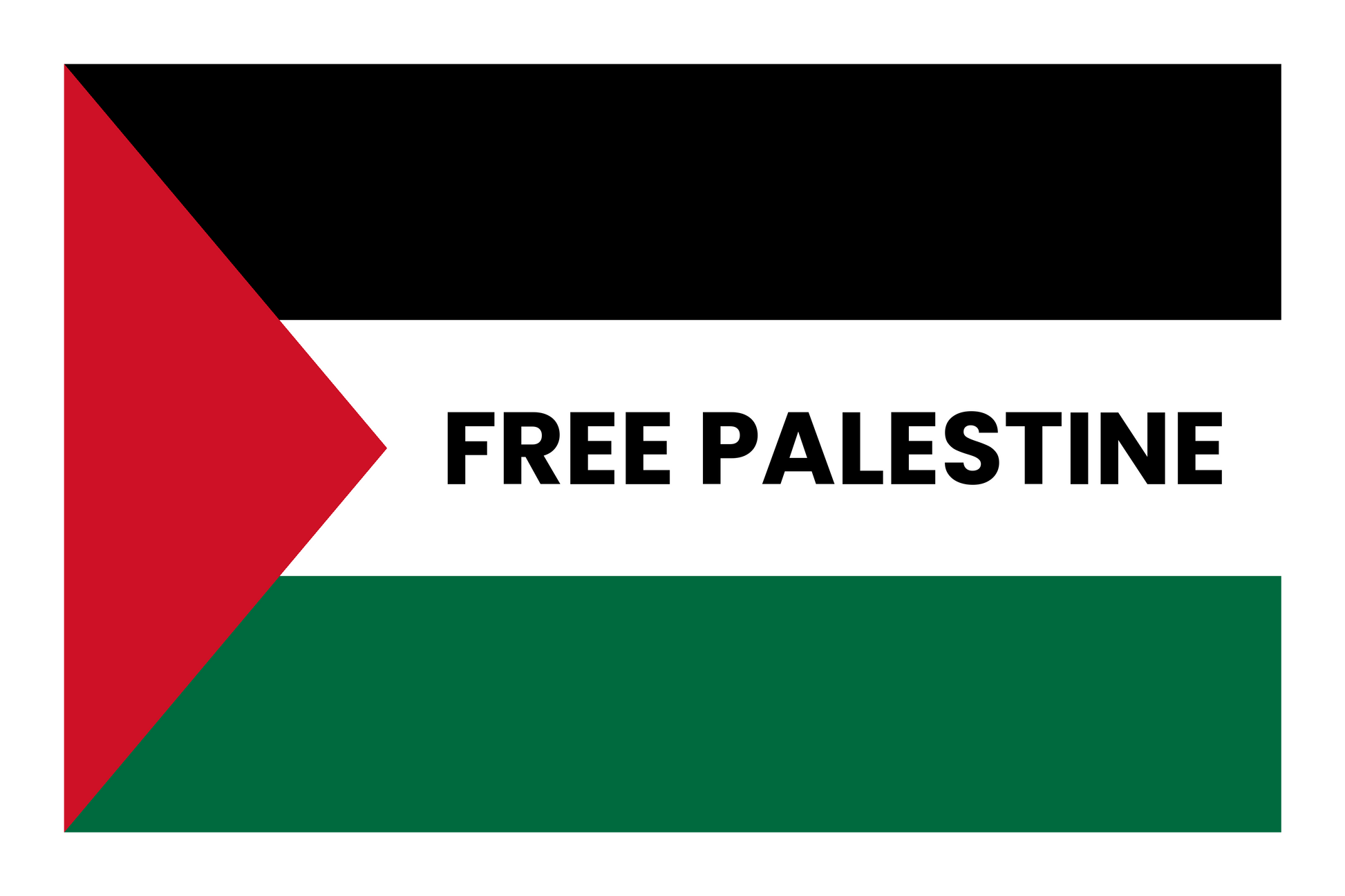 Free Palestine flag sticker